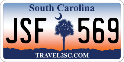 SC license plate JSF569