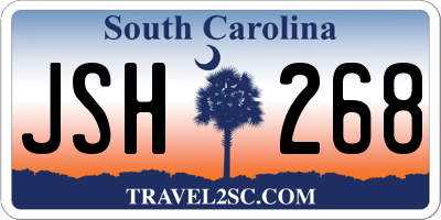 SC license plate JSH268