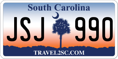SC license plate JSJ990