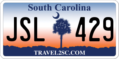 SC license plate JSL429