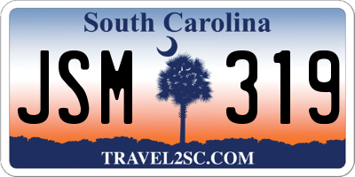 SC license plate JSM319