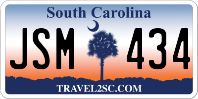 SC license plate JSM434