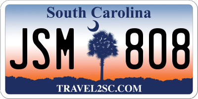 SC license plate JSM808