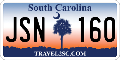 SC license plate JSN160
