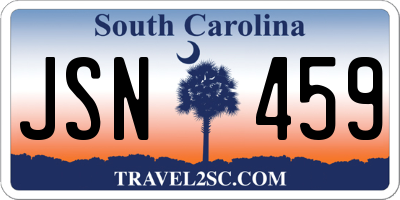 SC license plate JSN459