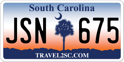 SC license plate JSN675
