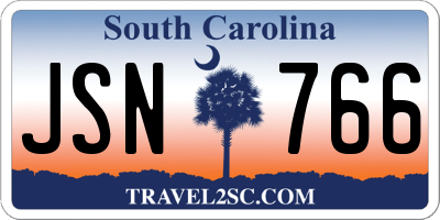 SC license plate JSN766