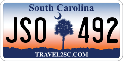 SC license plate JSO492