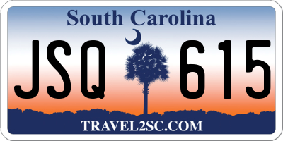 SC license plate JSQ615