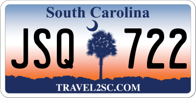 SC license plate JSQ722