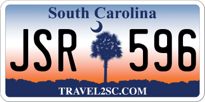 SC license plate JSR596