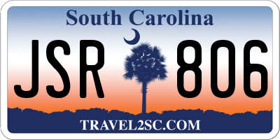 SC license plate JSR806