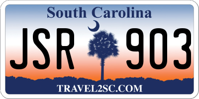 SC license plate JSR903