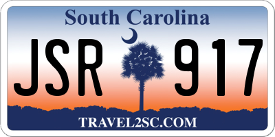 SC license plate JSR917