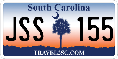 SC license plate JSS155