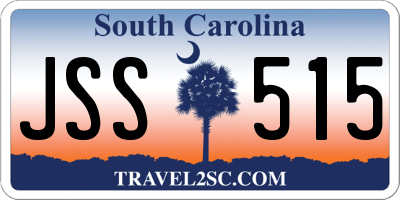 SC license plate JSS515