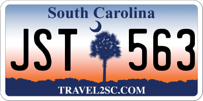 SC license plate JST563
