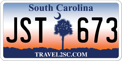 SC license plate JST673