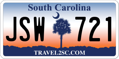 SC license plate JSW721