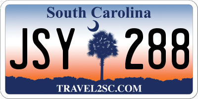 SC license plate JSY288