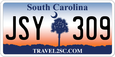 SC license plate JSY309