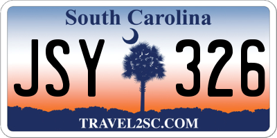 SC license plate JSY326