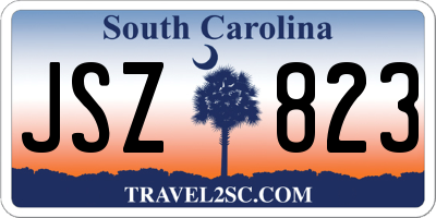 SC license plate JSZ823