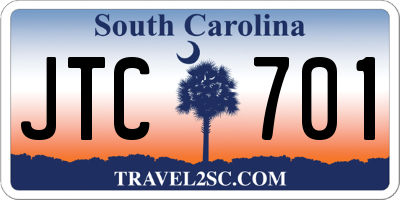 SC license plate JTC701
