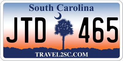 SC license plate JTD465