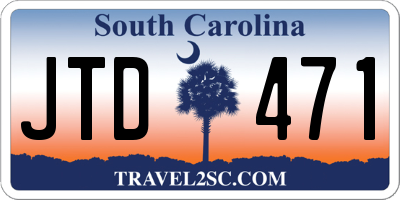 SC license plate JTD471