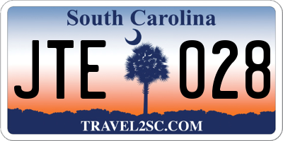 SC license plate JTE028