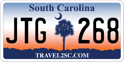 SC license plate JTG268