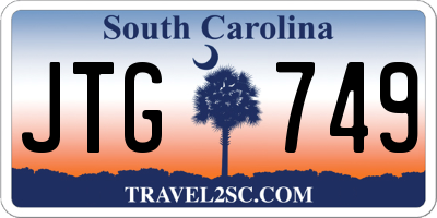 SC license plate JTG749