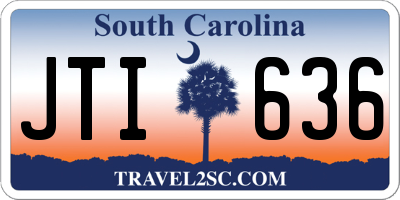 SC license plate JTI636