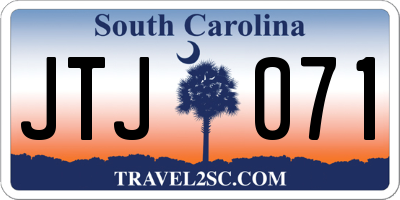 SC license plate JTJ071
