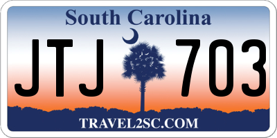 SC license plate JTJ703