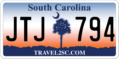 SC license plate JTJ794