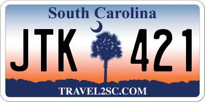 SC license plate JTK421