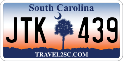 SC license plate JTK439