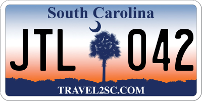 SC license plate JTL042