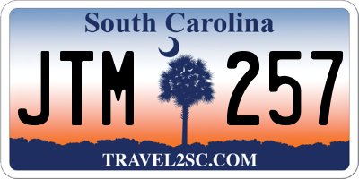SC license plate JTM257