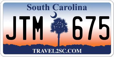 SC license plate JTM675