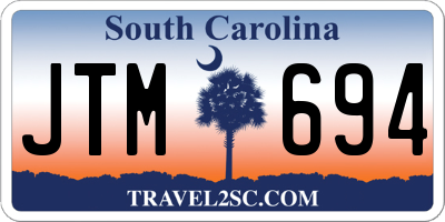 SC license plate JTM694
