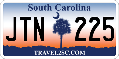 SC license plate JTN225