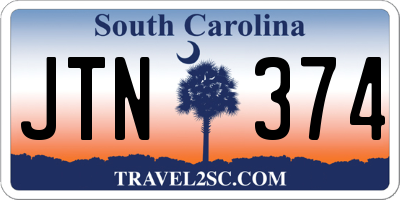 SC license plate JTN374