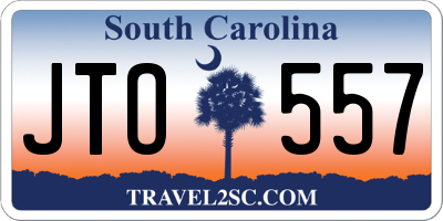 SC license plate JTO557