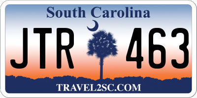 SC license plate JTR463