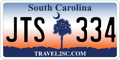 SC license plate JTS334
