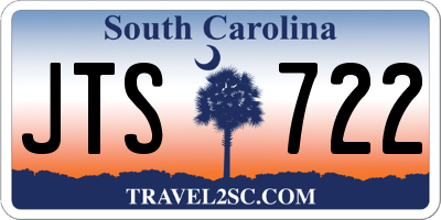 SC license plate JTS722