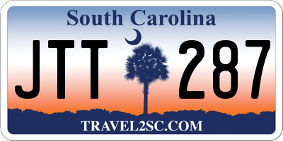 SC license plate JTT287